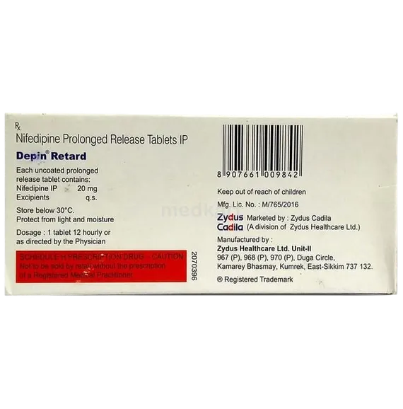 depin retard tablet 15's